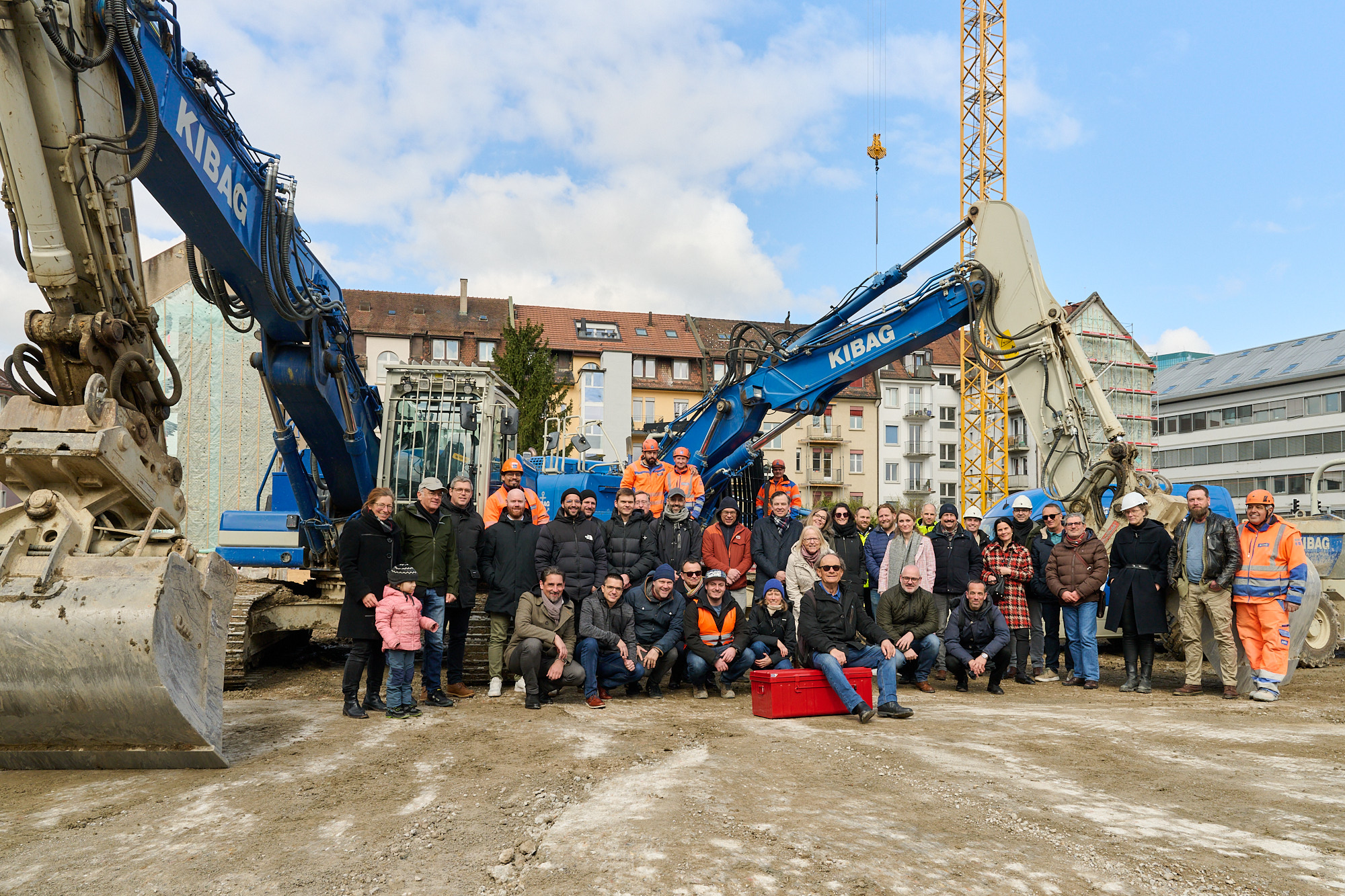 gbmz genossenschaft - Gruppenfoto Grundsteinlegung März 2026